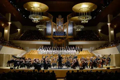 El Orfeón Donostiarra en el Palau de la Música, en Barcelona